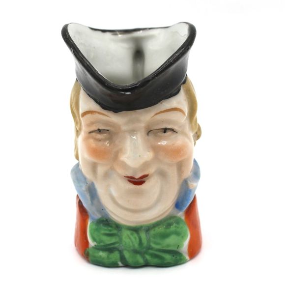 Vintage Hand Painted Japan Ceramic Pottery Collectible Toby Jugs Handle Lot of 7 - Picture 2 of 10